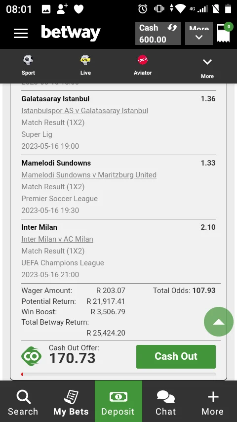 Betway Képernyőkép 1
